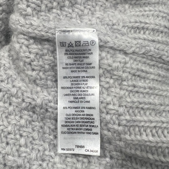 French Connection Light Grey Angora/nylon Blend Sweater - Picture 4 of 5